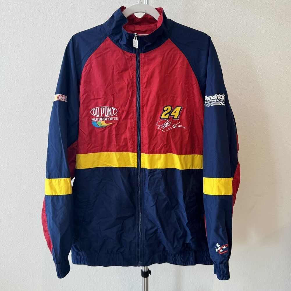Vintage XL Jeff Gordon Dupont Racing Windbreaker Jacket - Chase Authentics #‎ 24